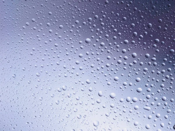 Wasser Tropfen Farbe Hintergrund Regen Glas Raum Regenbogen. — Stockfoto