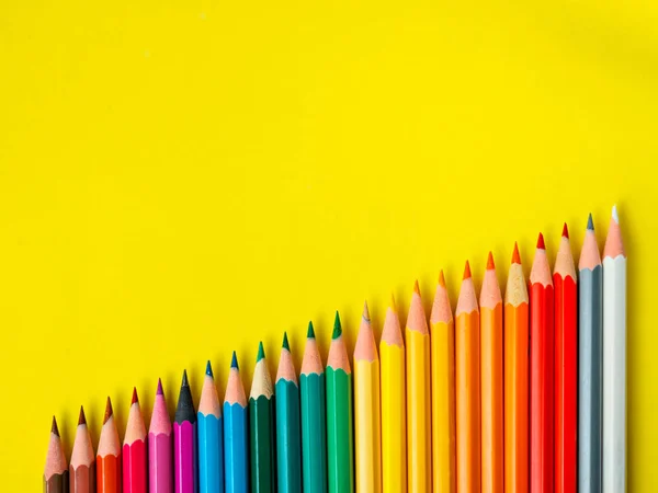 Buntstift Regenbogen Welle Kunst Schule Bildung — Stockfoto