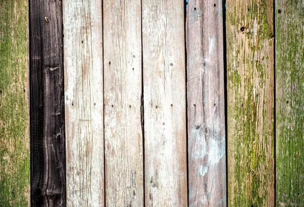 Tablero de valla de madera vieja textura pintada fondo vintage con nudos —  Fotos de Stock