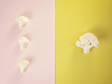 Parça karnabahar sebze taze. Hasat biçmek için zaman.