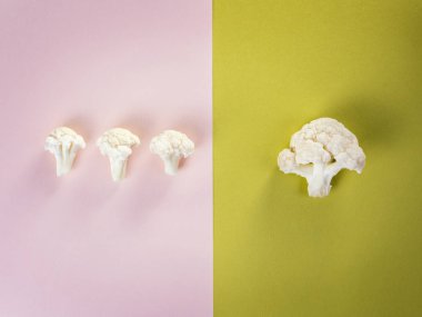 Parça karnabahar sebze taze. Hasat biçmek için zaman.