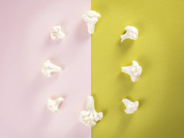 Parça karnabahar sebze taze. Hasat biçmek için zaman.