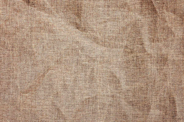 Textura detalhada fundo juta burlap tecido amassado — Fotografia de Stock