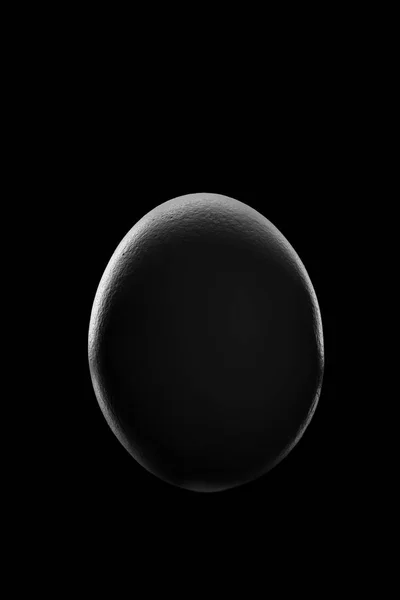 新的月亮阶段显示蛋在晚上与阴影行星食物概念空间背景 — 图库照片