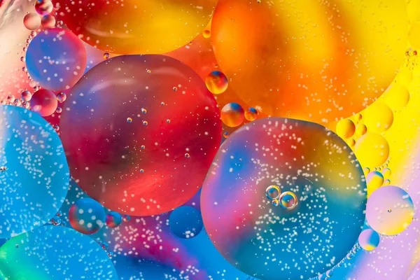 Abstrakte Bunte Hintergrund Wasser Oberflächenschaum Der Seife Mit Blasen Chemische — Stockfoto