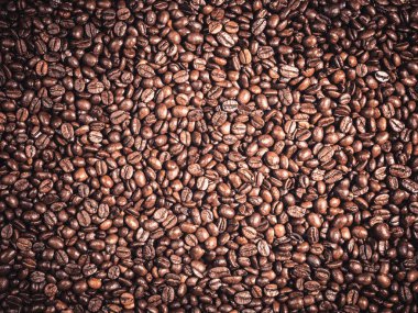 Arka planını kavrulmuş kahve tahıl yemek zemin makro yakın çekim