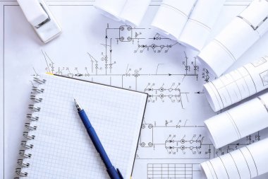 İşyeri mühendisi tasarım proje Not Defteri ile kopya alanı