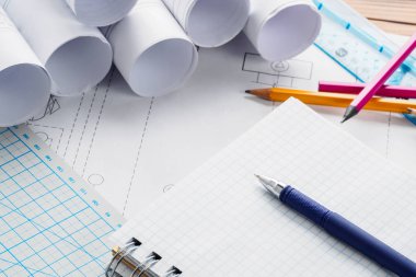 İşyeri mühendisi tasarım proje Not Defteri ile kopya alanı