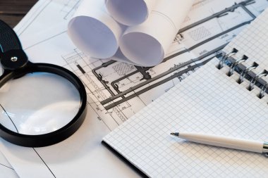 İşyeri mühendisi tasarım proje Not Defteri ile kopya alanı