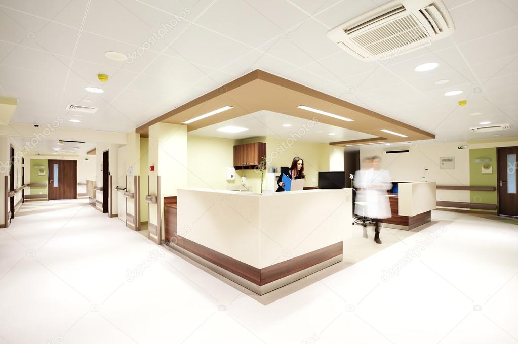 hospital reception corridor