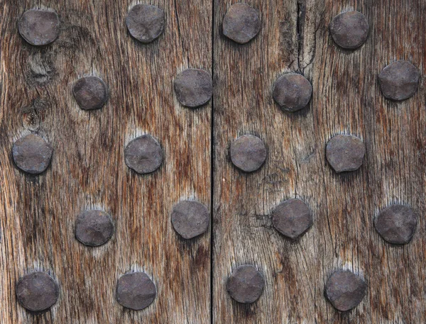 Madera vieja agrietada fondo de metal oxidado — Foto de Stock