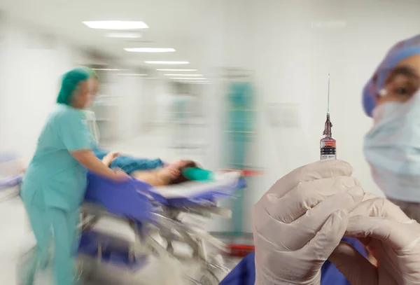 Шприц-помёт в больнице Эмурской больницы — стоковое фото