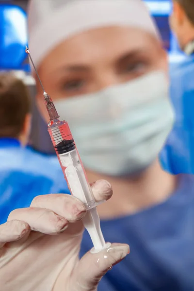 Female Doctor Syringe — Stock Photo, Image