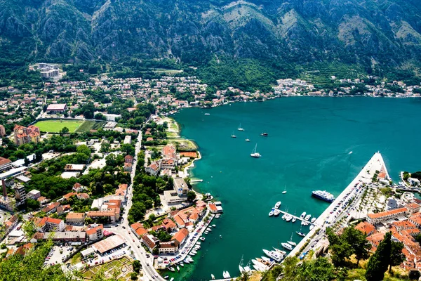 Magnifik utsikt över Kotor Bay Montenegro — Stockfoto