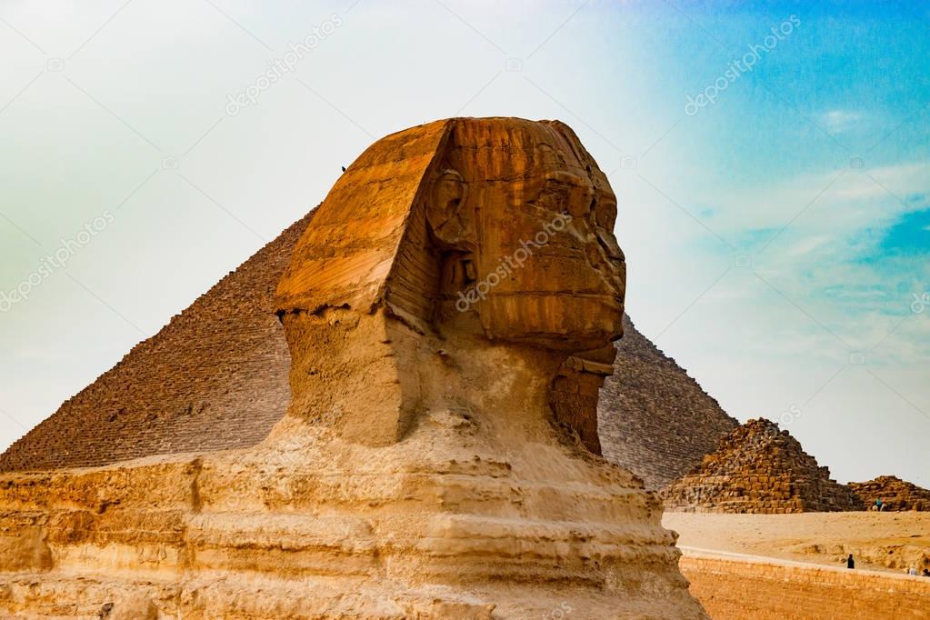 The sphinx in Cairo, Egypt