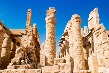 Luksor, Mısır Mısır hiyeroglif sütunlar