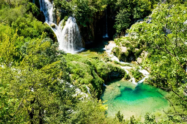 Waterfall in the National Park in Croatia — Stock Photo, Image