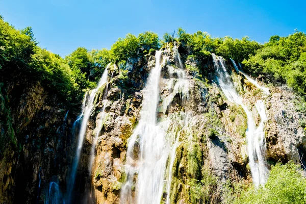 Waterfall in the National Park in Croatia — Stock Photo, Image