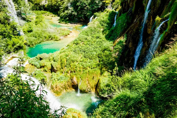 Waterfall in the National Park in Croatia — Stock Photo, Image