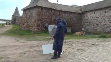 Açık havada tuval sanatçı