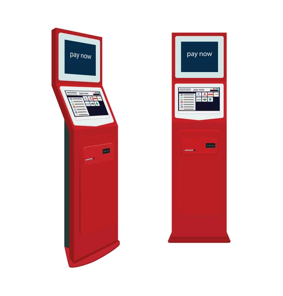 Sistemi Pagamento Online Terminali Pagamento Self Service Touch Screen Digitale — Vettoriale Stock