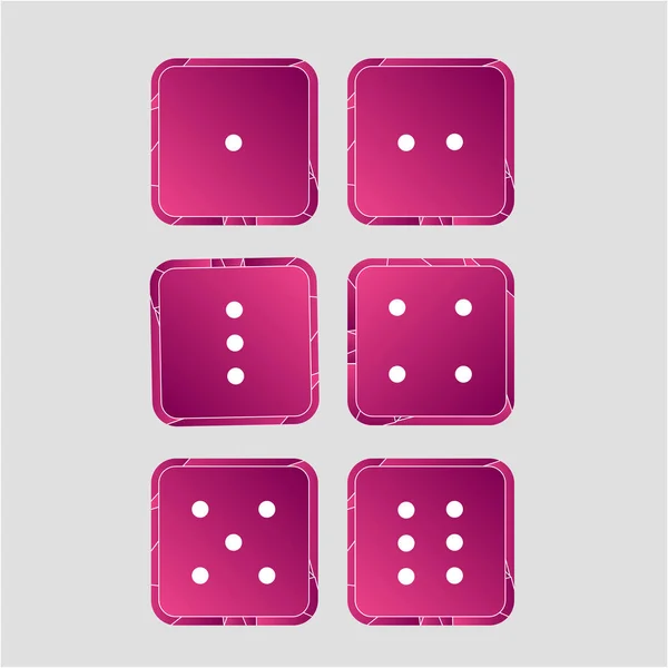 Juego de dados vectoriales — Vector de stock