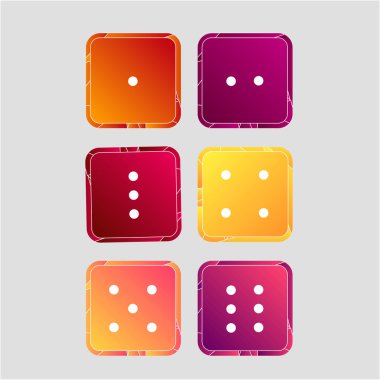 Zar set renkli vektör