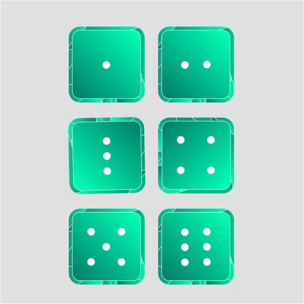 Vektorgrafik färgade dice set — Stock vektor