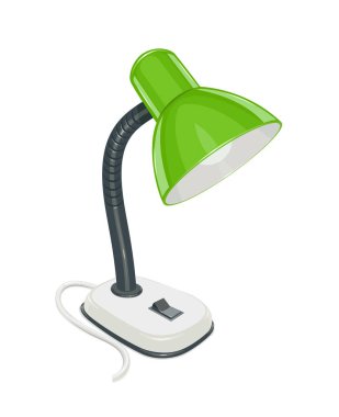 Resepsiyon elektrik lambası yeşil kapaklı