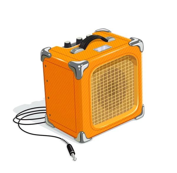 Amplificador de combinação de guitarra laranja com cabo — Vetor de Stock