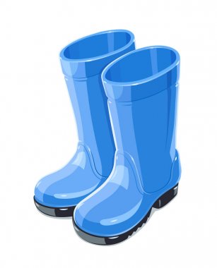 Lastik bahçe botlar. Koruma ayakkabı. Çalışma üniforma.