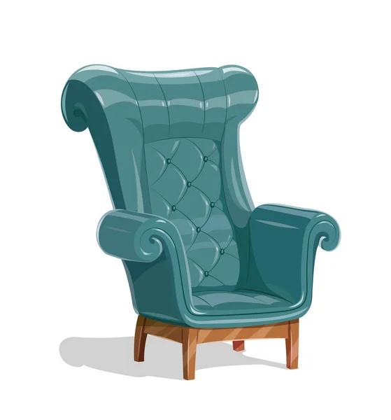 Sillón de cuero grande vector ilustración, eps10 aislado — Vector de stock