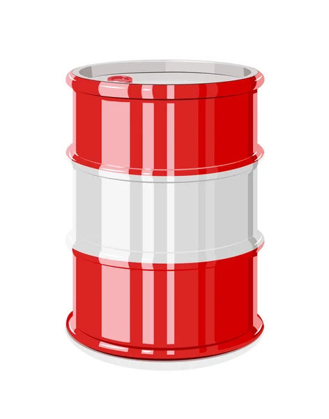 Red metal barrel. — Stock Vector