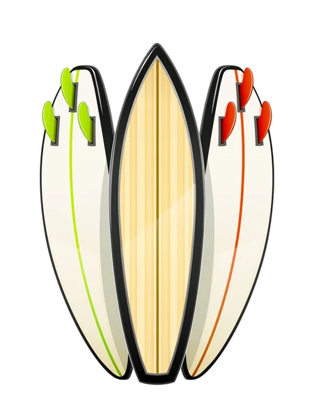 Placa de surf para sutfing. Inventários desportivos . — Vetor de Stock
