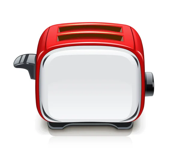 Red Toaster. Kitchen equipment for roast bread. — Stock Vector