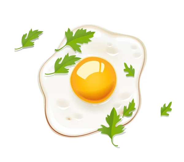 Αυγό τηγανιτό. Φαστ φουντ. — Διανυσματικό Αρχείο