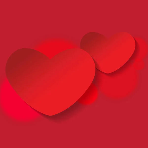 Καρδιές του Αγίου Βαλεντίνου κόκκινο — Διανυσματικό Αρχείο