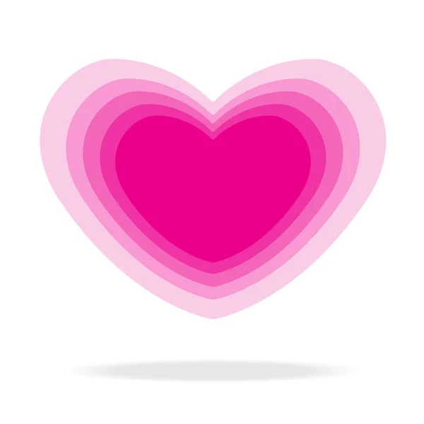 Pink heart shape gradation — Stock Vector