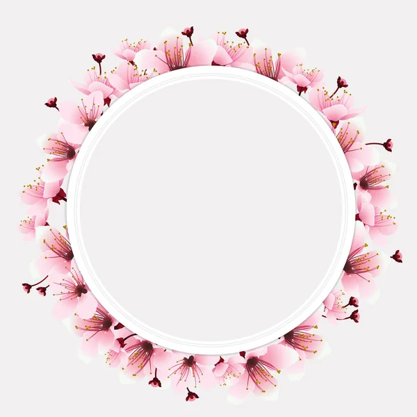 Espaço círculo com flor —  Vetores de Stock