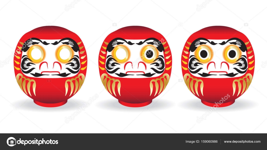 Кукла Удачи DARUMA Векторное Изображение ©piangtawan 159060986