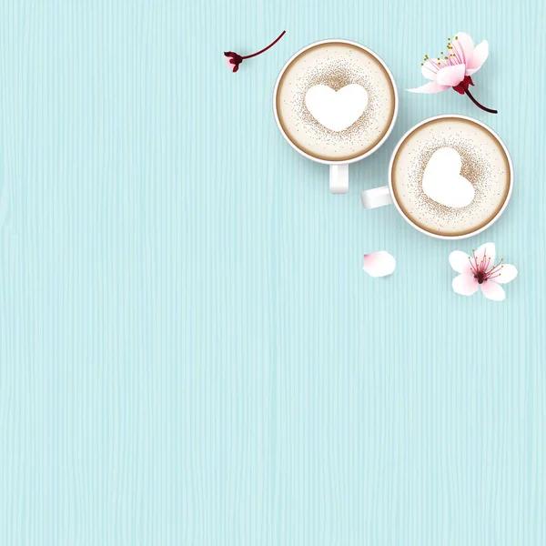 Capuchino café amor — Vector de stock