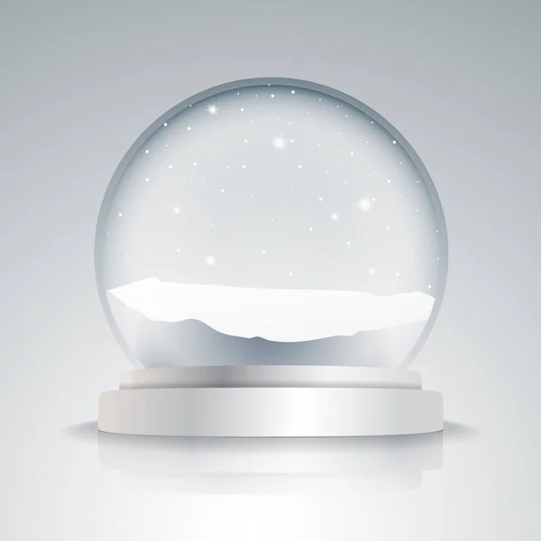 Empty snow globe — Stock Vector