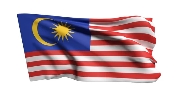 马来西亚国旗飘扬 — 图库照片