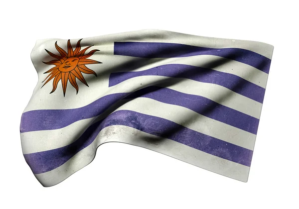 República Oriental del Uruguay ondeando bandera — Foto de Stock