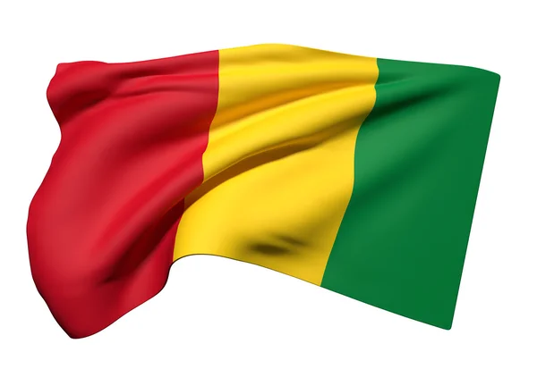 Bandera de Guinea ondeando — Foto de Stock