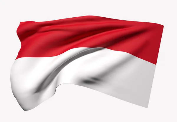 Republik Indonesien Flagge schwenkend — Stockfoto
