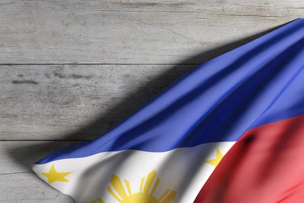 Drapeau de la République des Philippines agitant — Photo