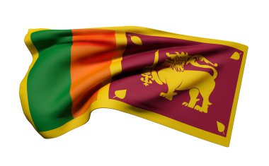 Demokratik Sosyalist Cumhuriyeti Sri Lanka bayrak sallayarak