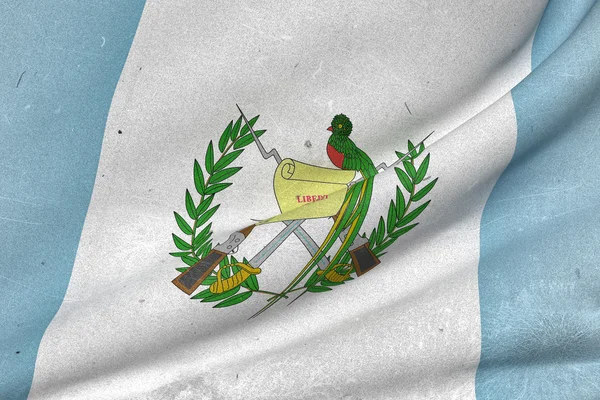 Guatemaltekische Flagge geschwenkt — Stockfoto