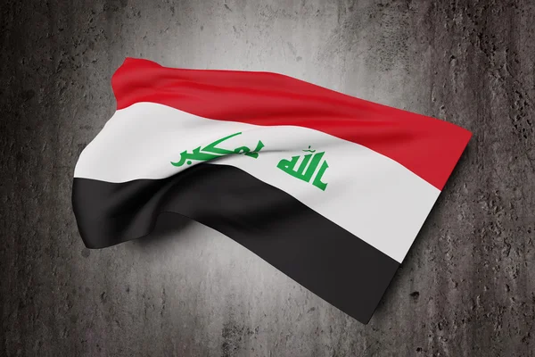 Bandeira da República do Iraque acenando — Fotografia de Stock